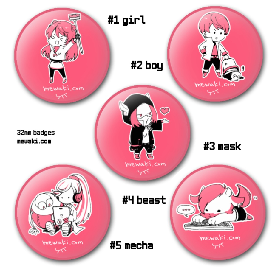 【グッズ】 ミニMEWAKI 缶バッジ (32mm)