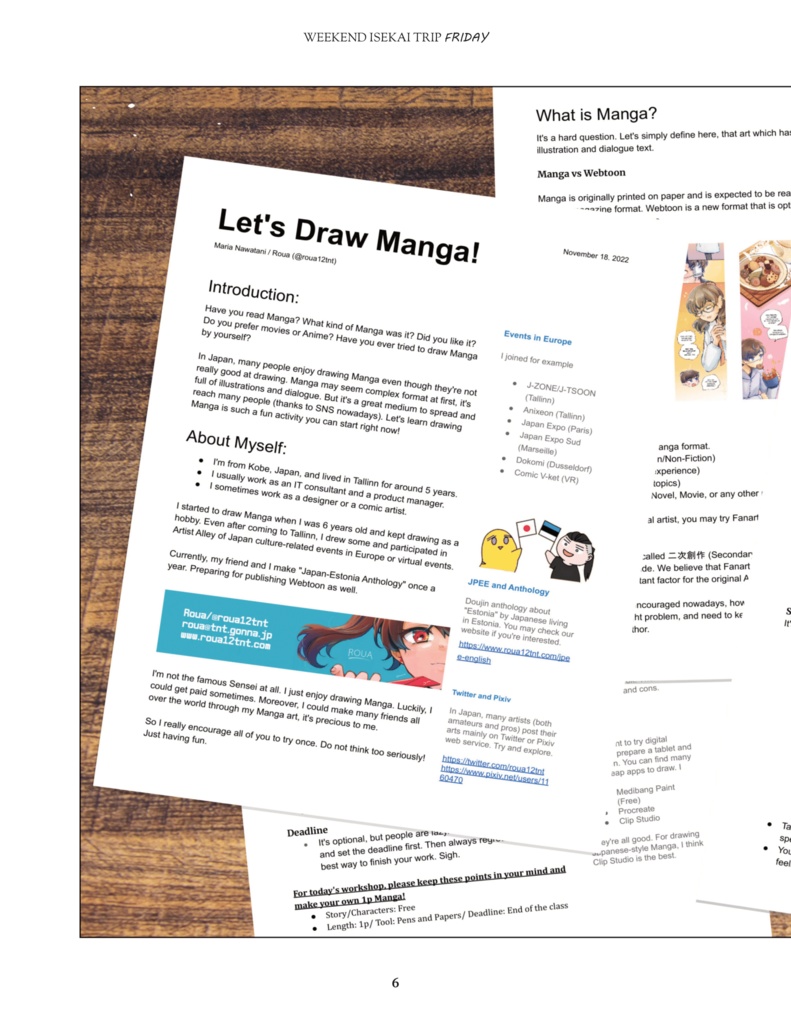 エストニアの高校生に漫画を教えに行った話 -Weekend Isekai Trip -Friday
