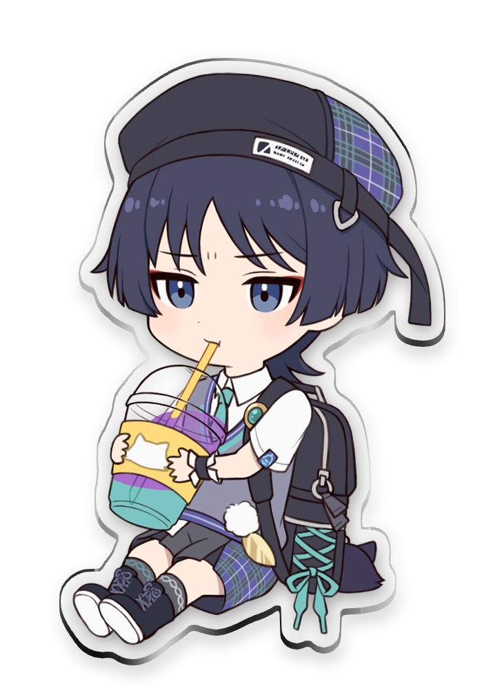 しぶしぶおでかけに付き合ってくれる放浪者アクキー