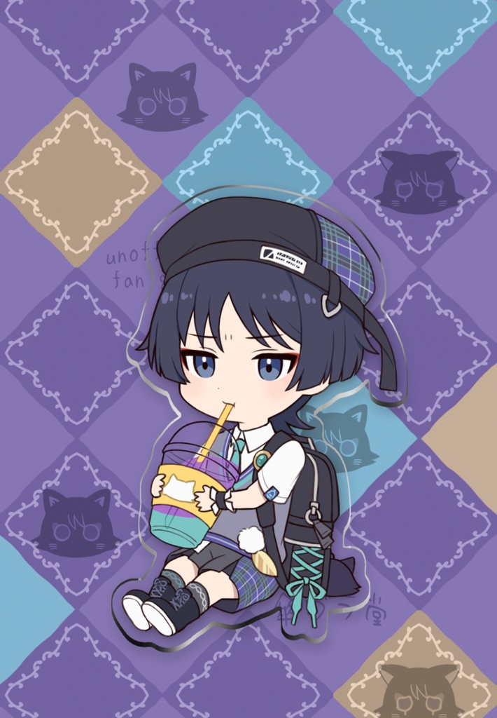 しぶしぶおでかけに付き合ってくれる放浪者アクキー