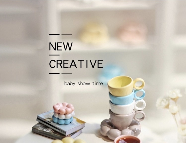 ミニチュアシーン ドールハウス用アクセサリー クリエイティブシェイプ ミニチュアコーヒーカップ フラワーソーサー オーナメント おもちゃ モデル