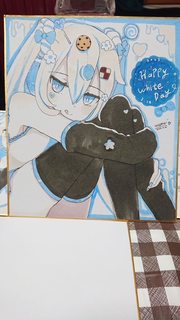 ホワイトデーミクさん色紙(中サイズ)