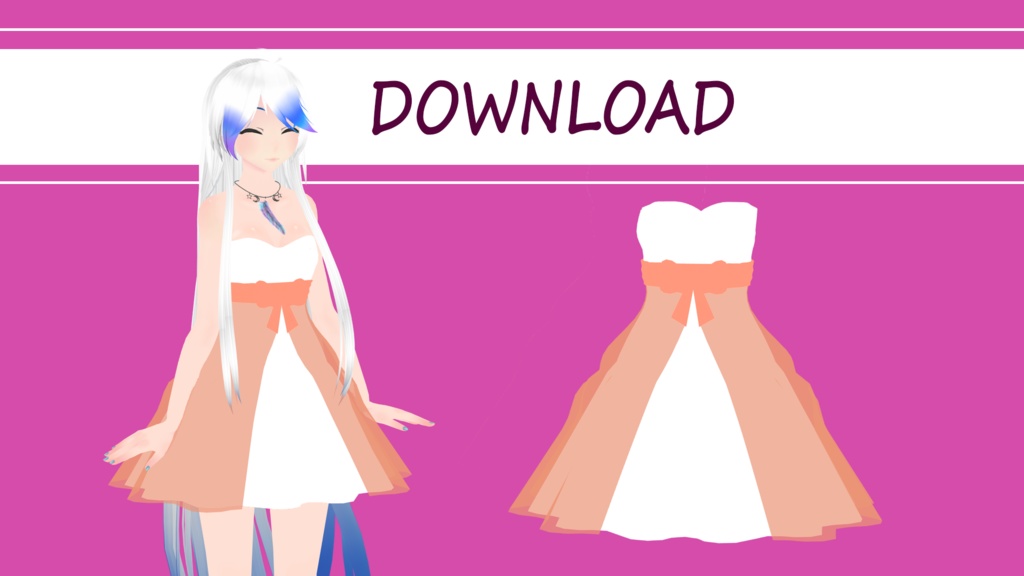 VRChat Simple Dress (.fbx + Blender file)