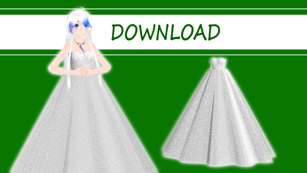 VRChat Wedding Dress (.fbx + Blender file)