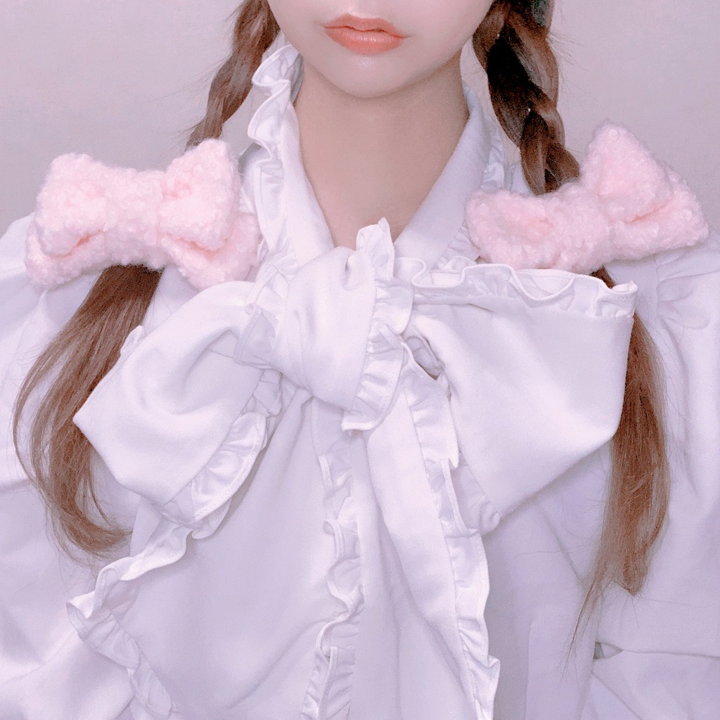 もこもこリボンクリップ