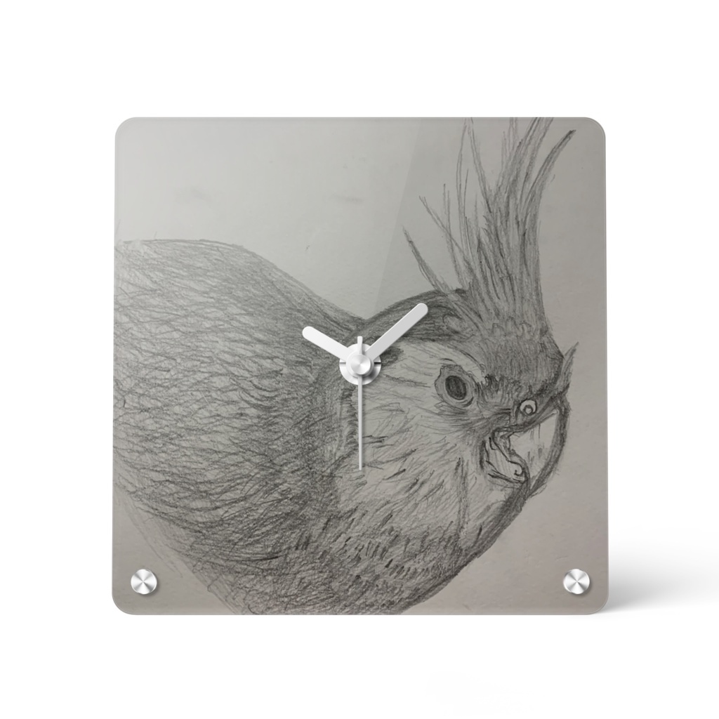 オカメインコアクリル時計