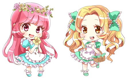 ふたごステッカーflower