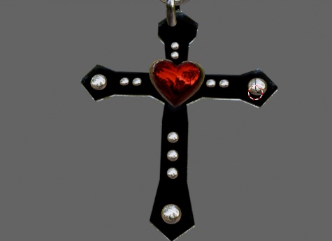 3Dアバター 十字架チョーカー プレゼントアクセサリー付き ドーナツピン 太もも アクセサリー サイズ:キプ用