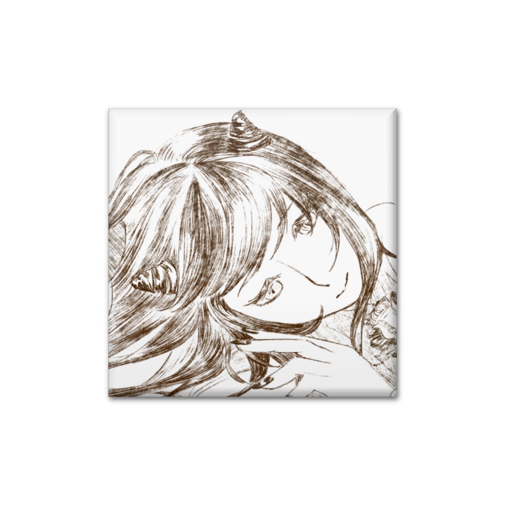 缶バッジ スケッチ風イラスト