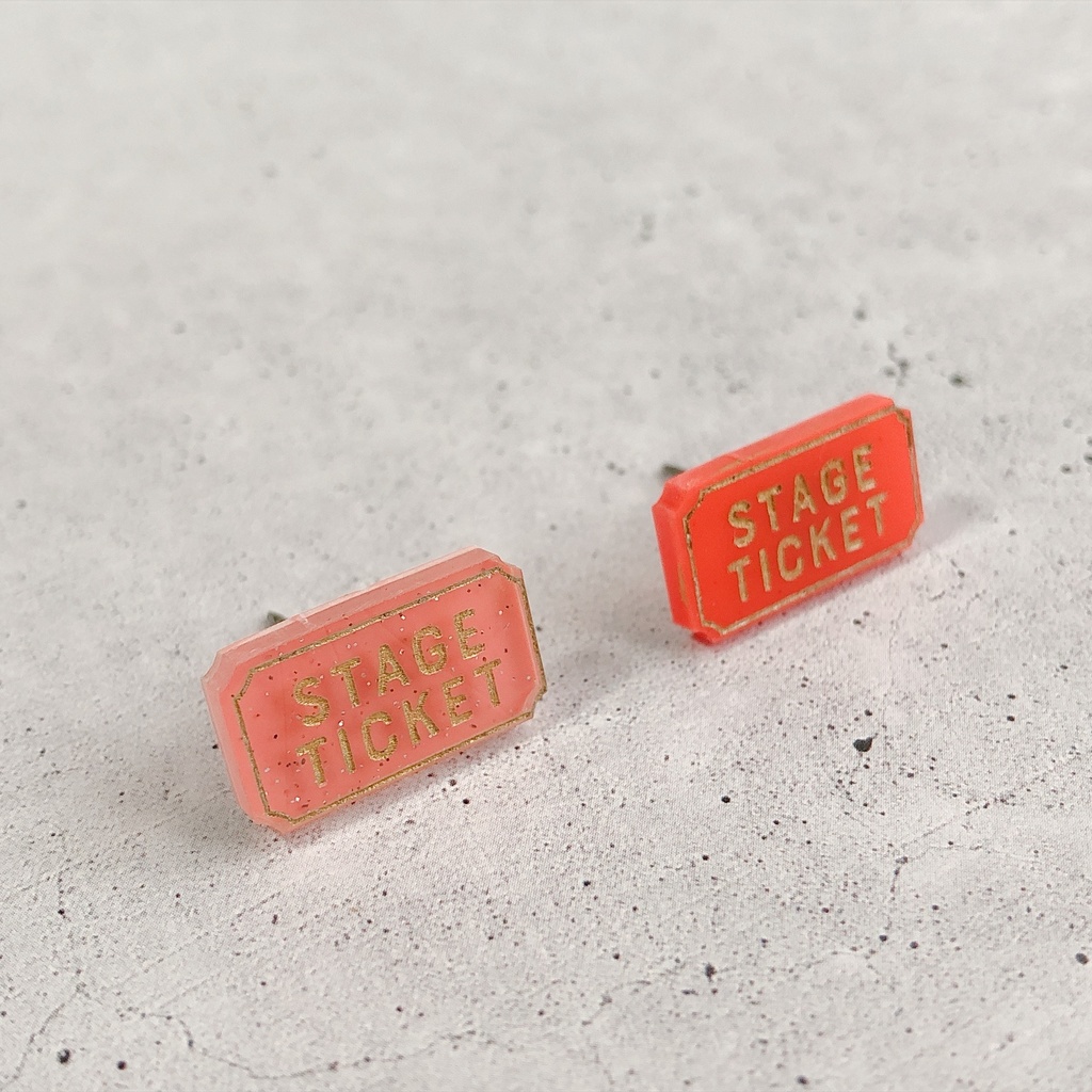 チケットS 4色 ノンホールピアス/ピアス