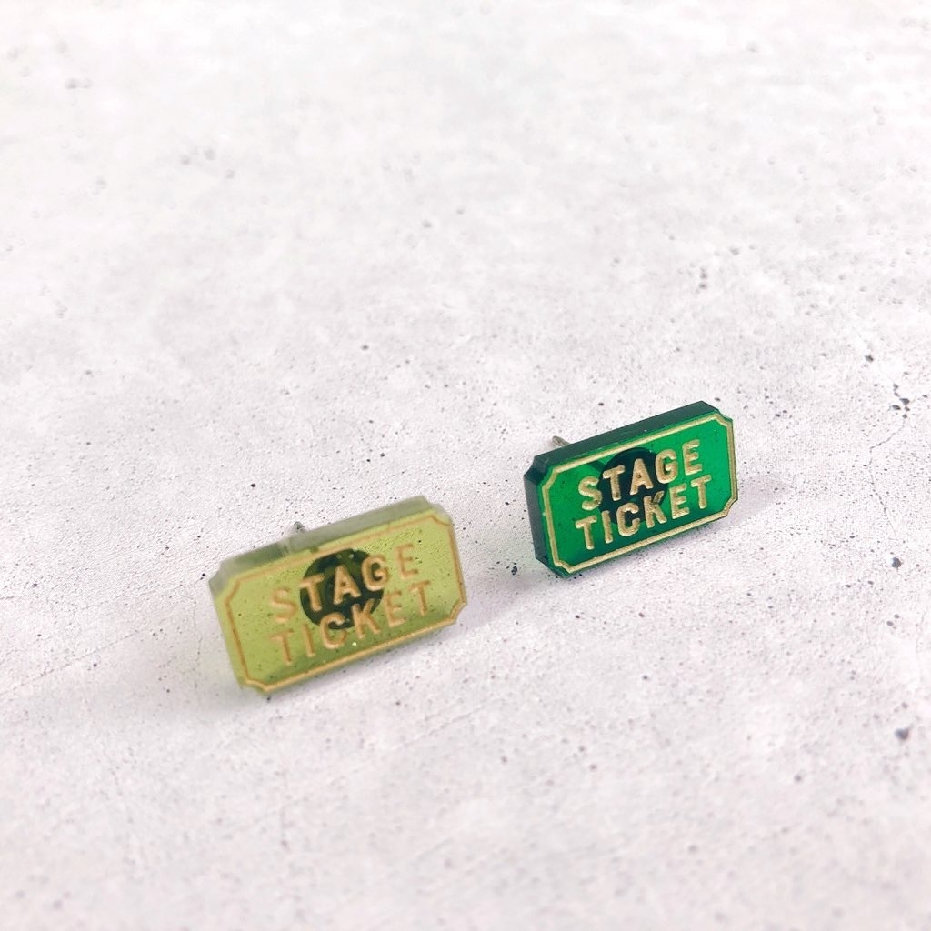 チケットS 4色 ノンホールピアス/ピアス