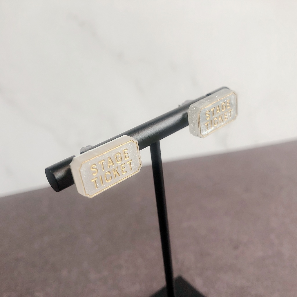 チケットS 4色 ノンホールピアス/ピアス