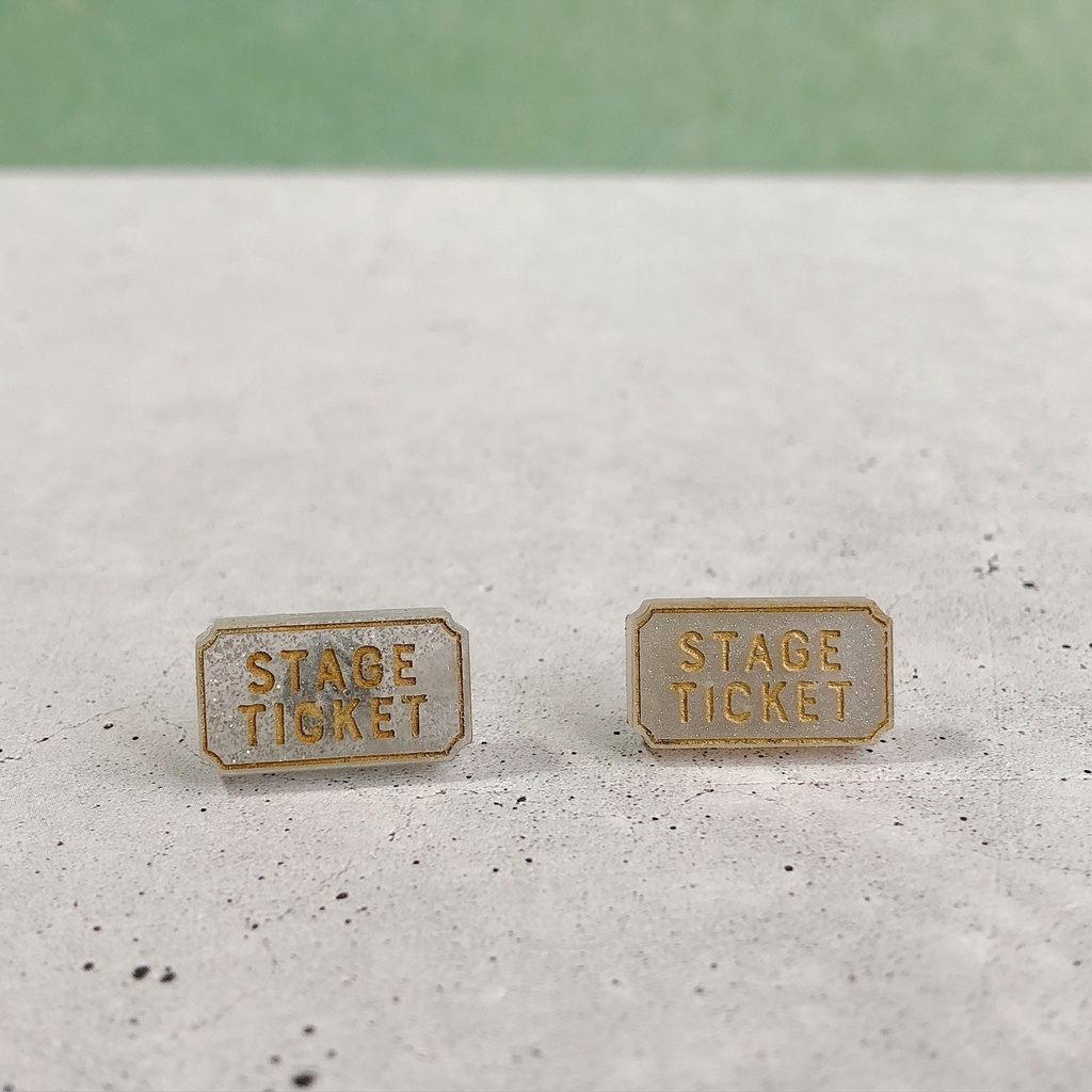 チケットS 4色 ノンホールピアス/ピアス