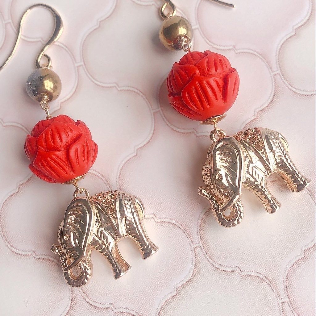 【SALE】カリム パレードエレファント ピアス/イヤリング