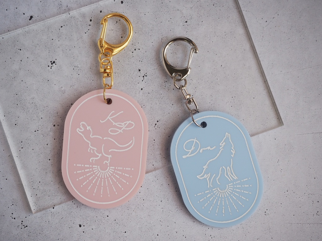 アクリルキーリングパステルMECHATU-A【非公式】