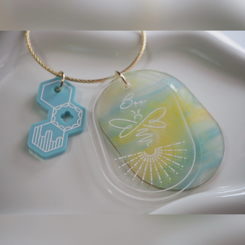 アクリルキーリングマーブル MECHATU-A【非公式】