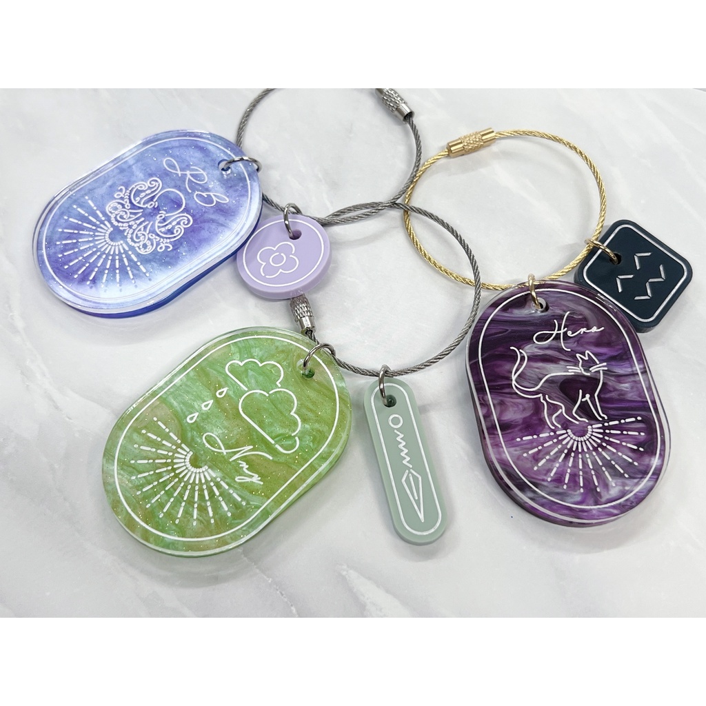 アクリルキーリングマーブル MECHATU-A【非公式】