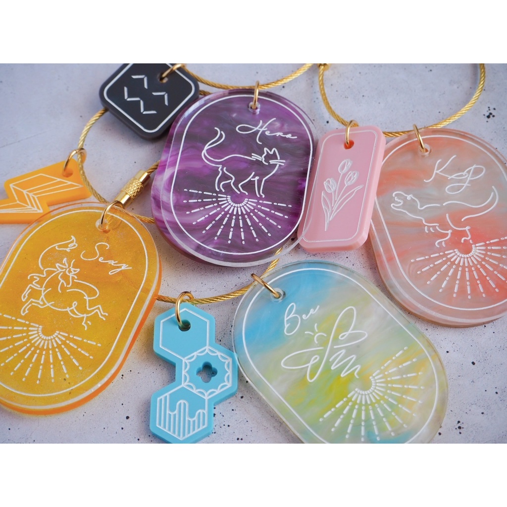 アクリルキーリングマーブル MECHATU-A【非公式】