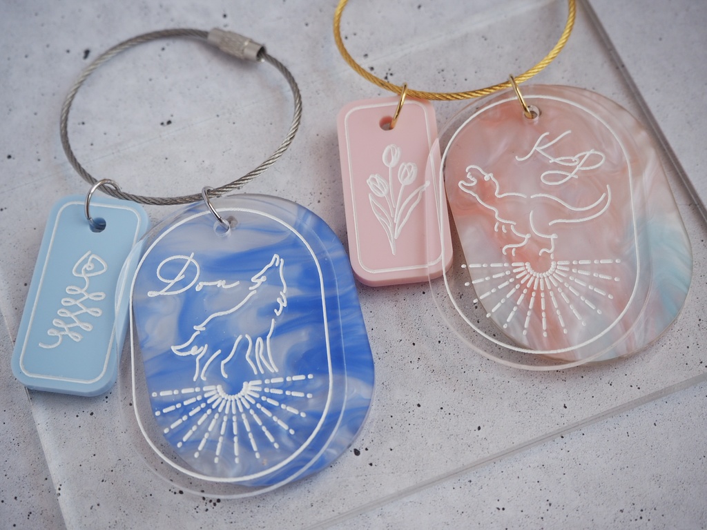 アクリルキーリングマーブル MECHATU-A【非公式】