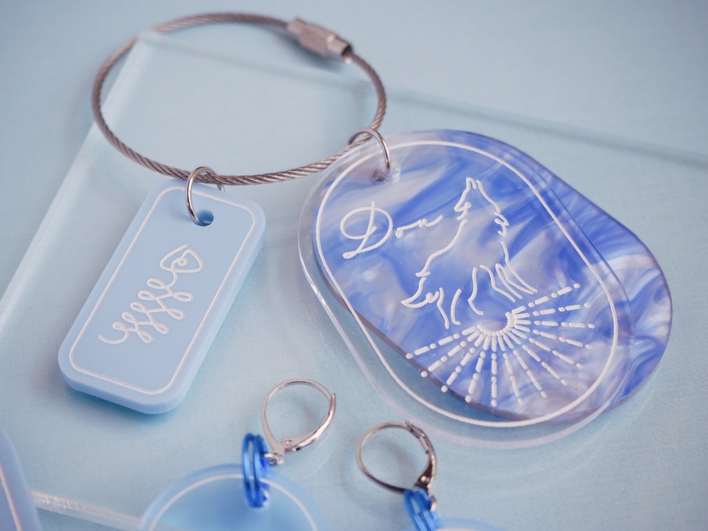 アクリルキーリングマーブル MECHATU-A【非公式】