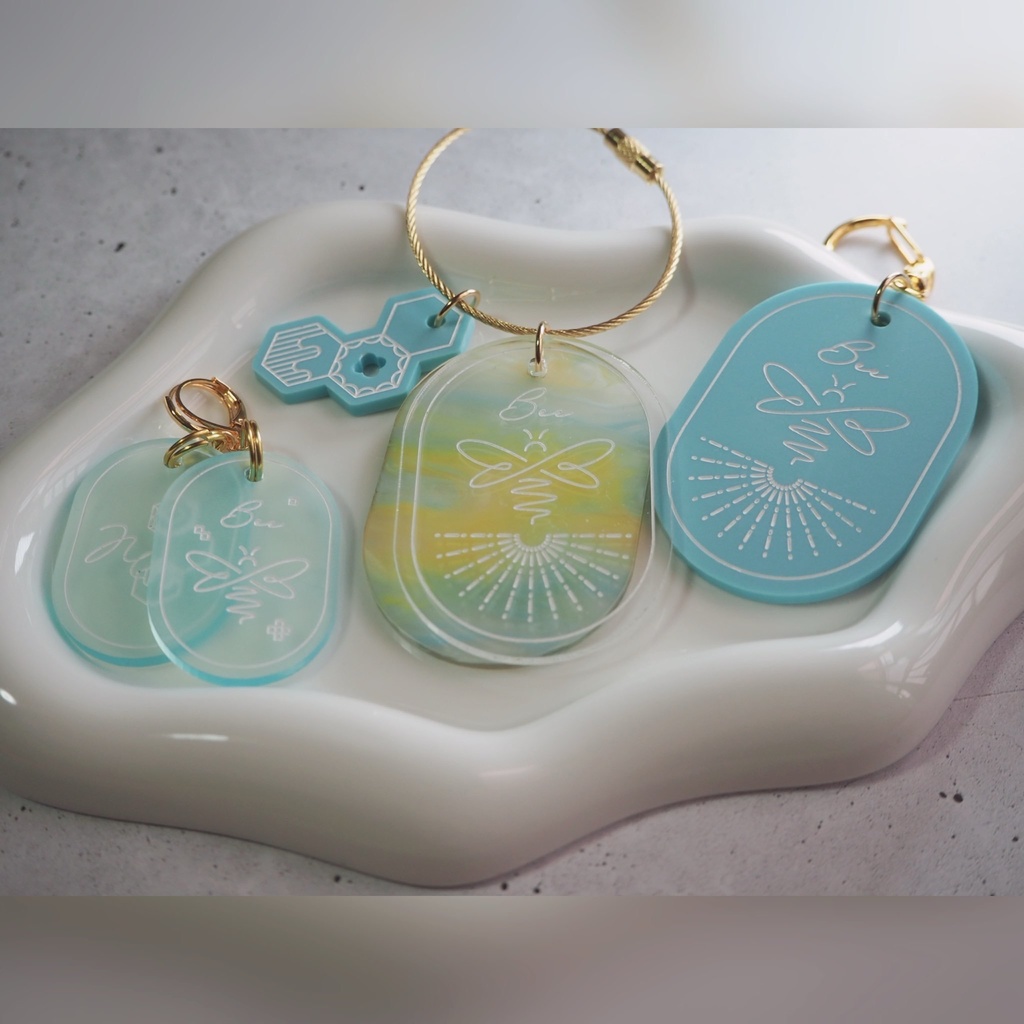 アクリルキーリングマーブル MECHATU-A【非公式】