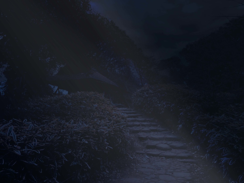 背景フリー素材【2】屋根あり休み処、庭園の門