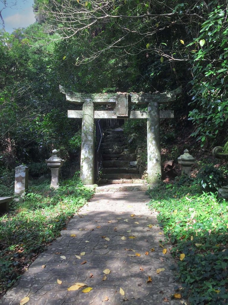 背景フリー素材【3】生い茂る鳥居、石の灯籠、赤い橋、石の鳥居と桜
