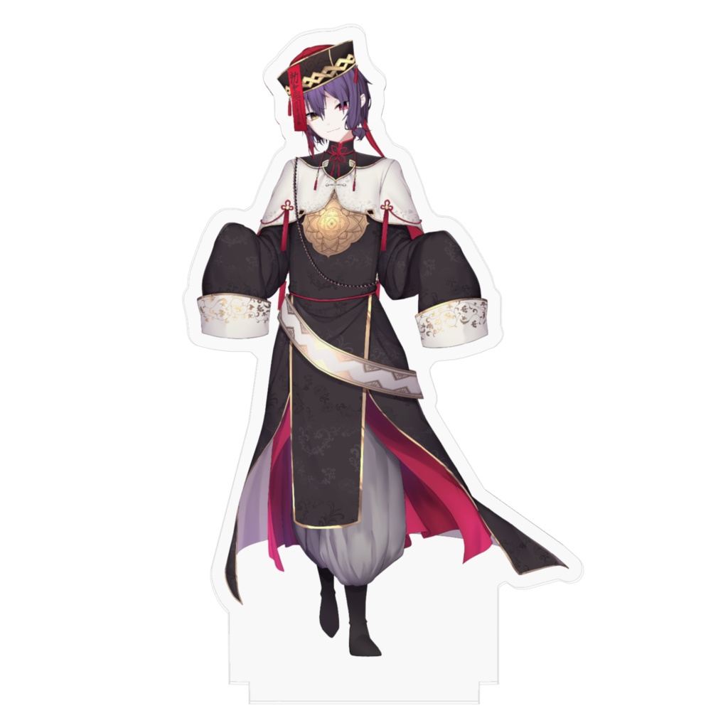 2021ハロウィン万咲 黒 (100×100mm)