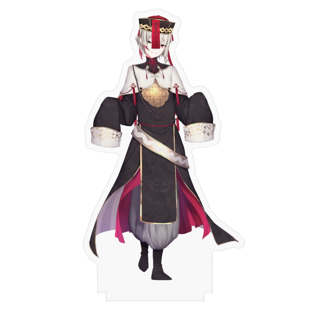 2021ハロウィン万咲 白 (100×100mm)