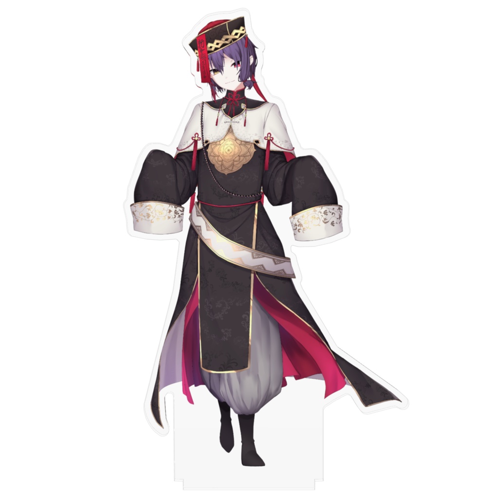 2021ハロウィン万咲 黒 (160×160mm)