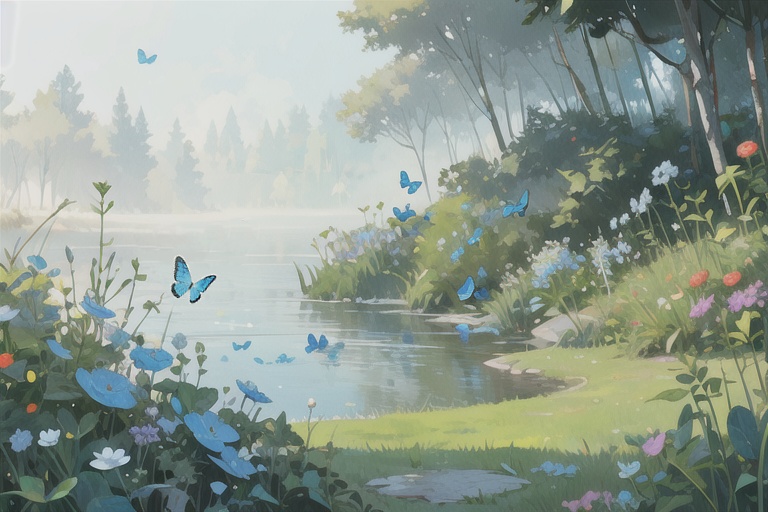 フリーBGM『碧い蝶のいた庭』