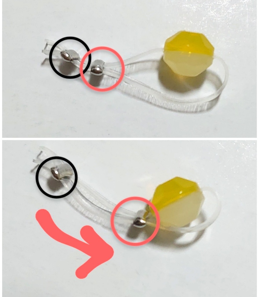 【イエロー】ぬい用 リングライト風ブレスレット