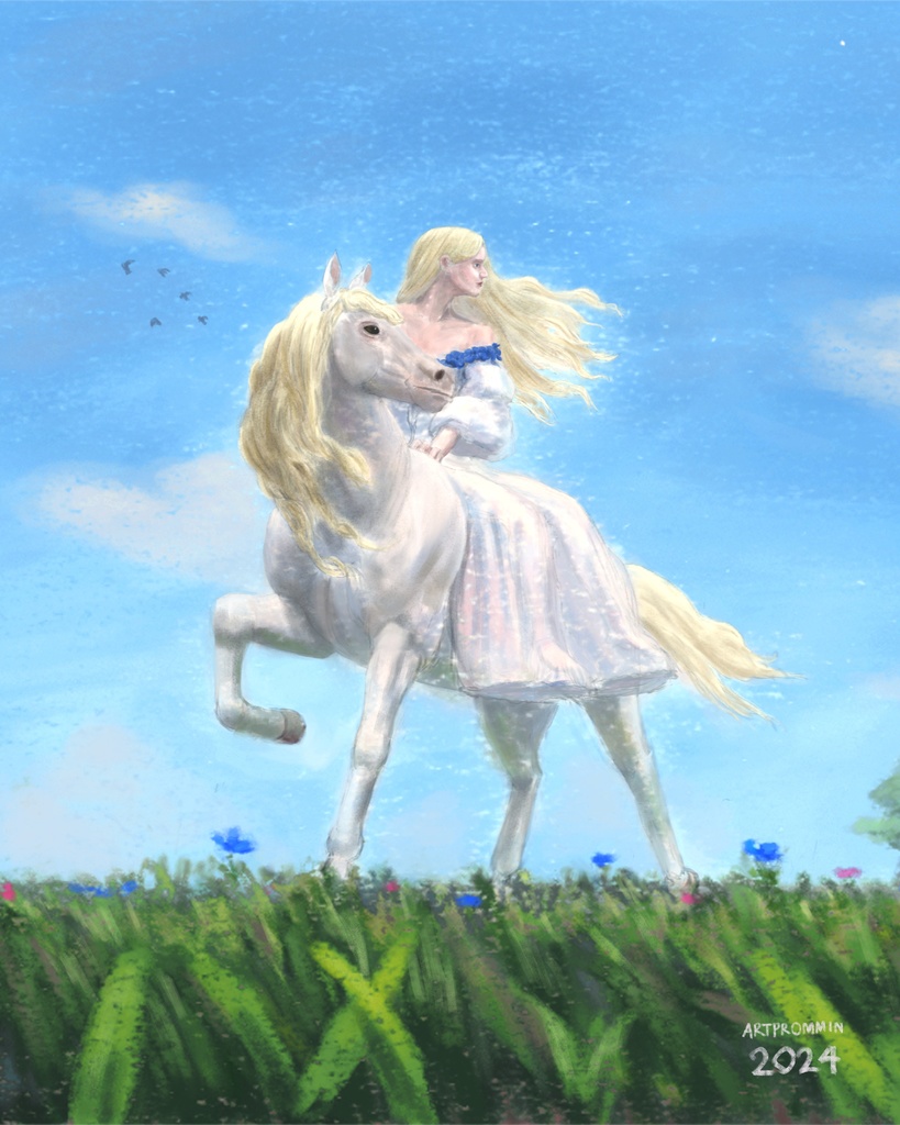 White Lady and a Horse