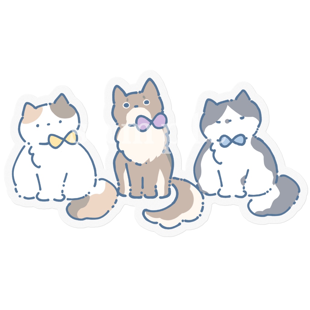 「そわらうぱだ」ステッカー（ねこ）