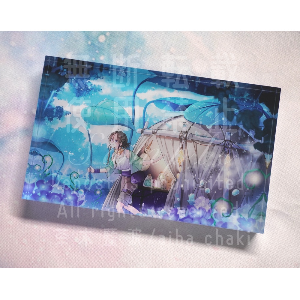 アクリルブロック【天気雨の森】※白地あり