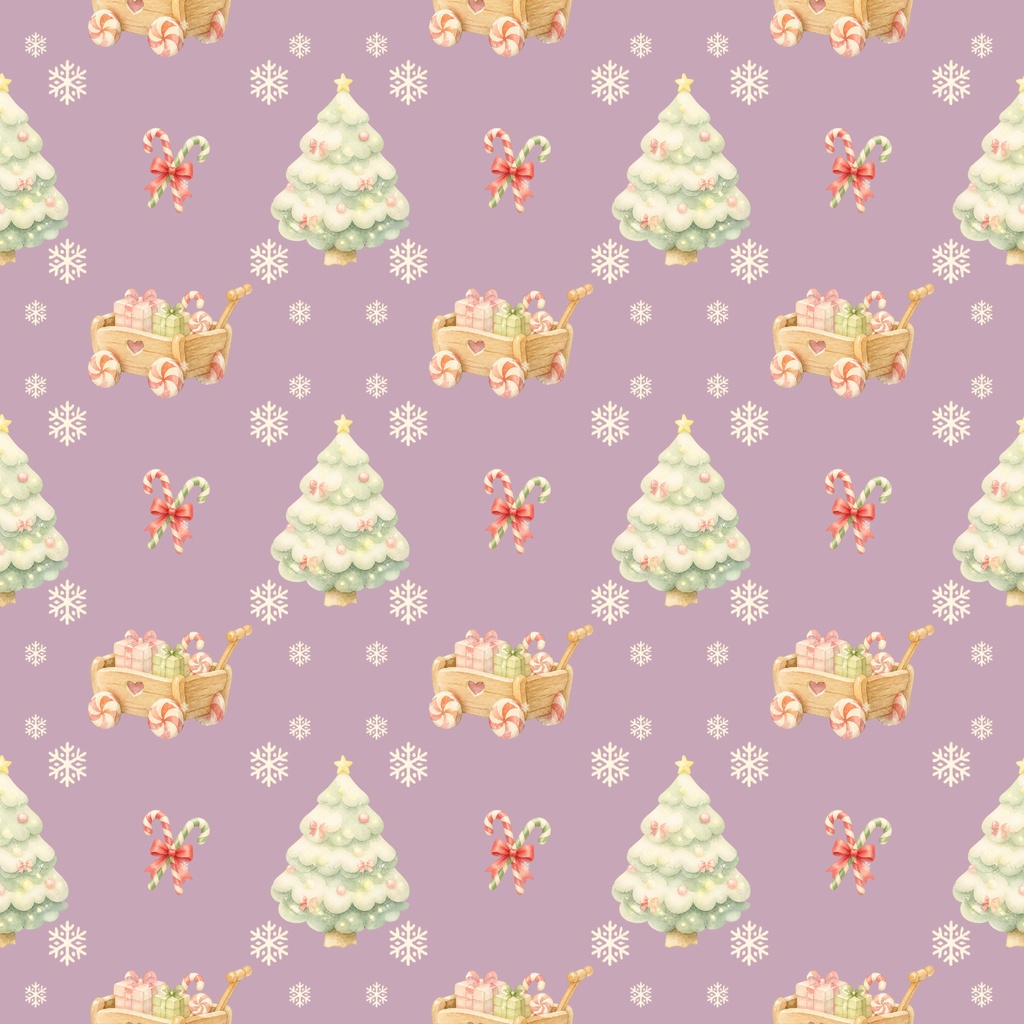 クリスマス柄|大人かわいい くすみカラーのデジタルペーパー15枚セット(3柄×各5色)❀ 水彩画風