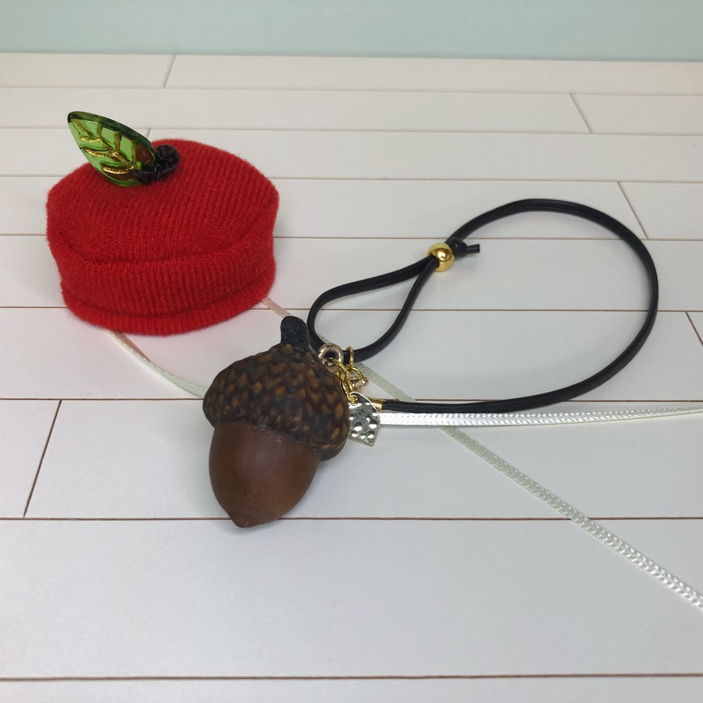 りんご帽子&どんぐりバッグセット