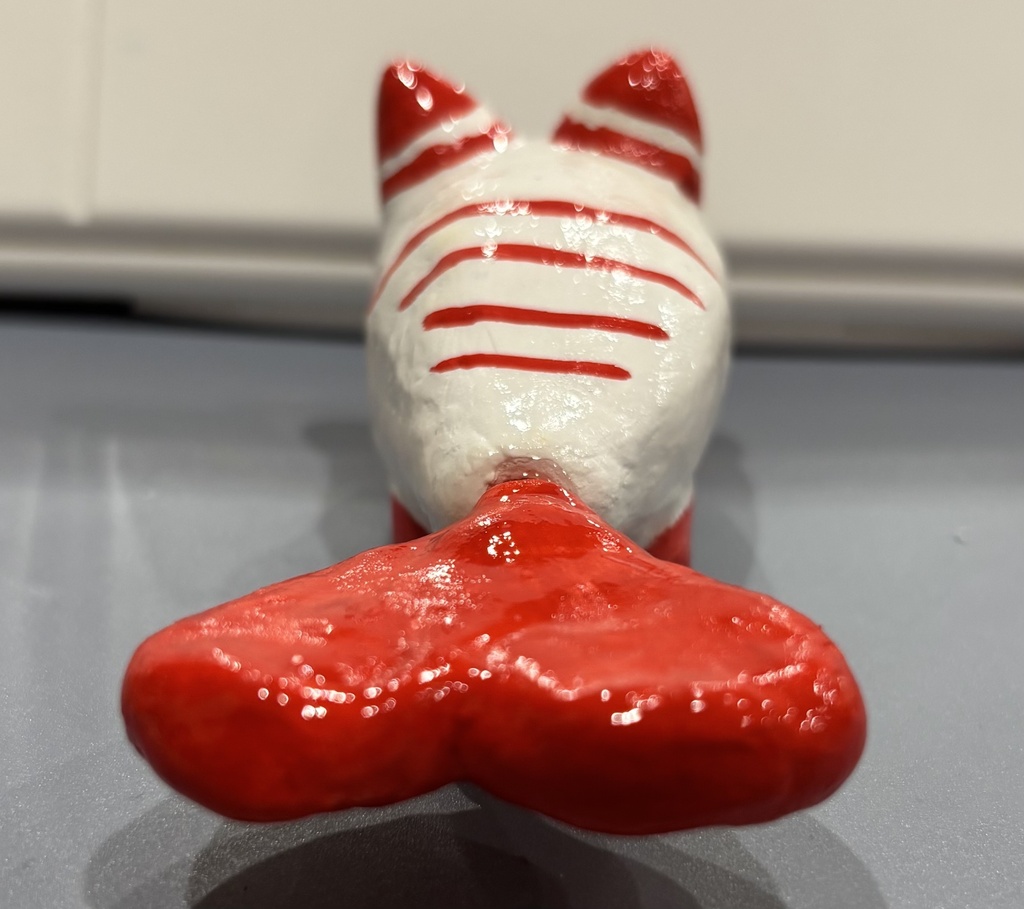 えびにゃん石粉粘土フィギュア 【赤色、青色】