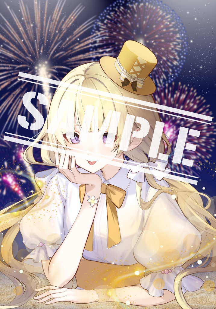 【Vtuber用素材】花火の背景【商用利用可】