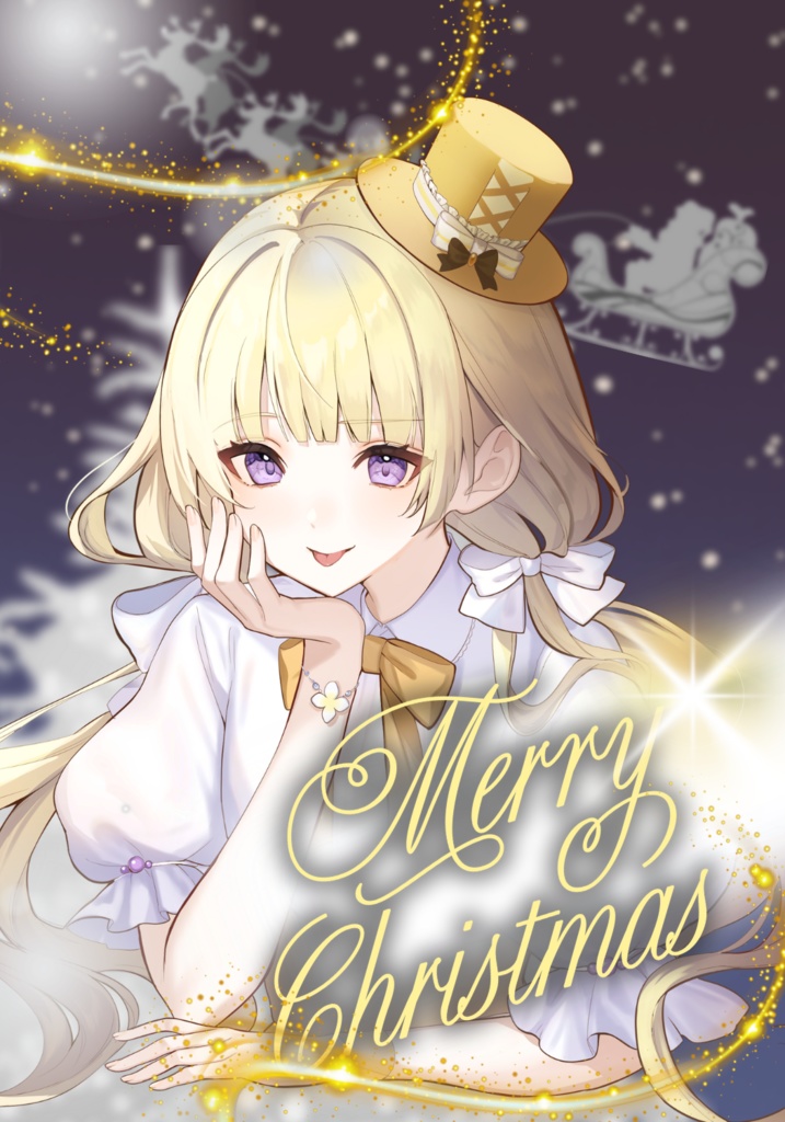 【Vtuber・Vliver用素材】神秘的なクリスマス背景【商用利用可】