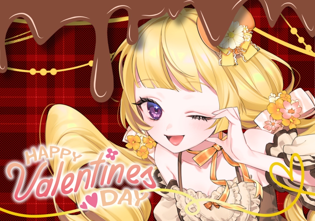 Vtuber・Vliver用素材】バレンタイン背景(縦ver.横型ver.)【商用利用可】