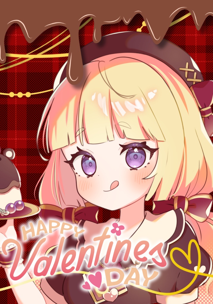 Vtuber・Vliver用素材】バレンタイン背景(縦ver.横型ver.)【商用利用可】