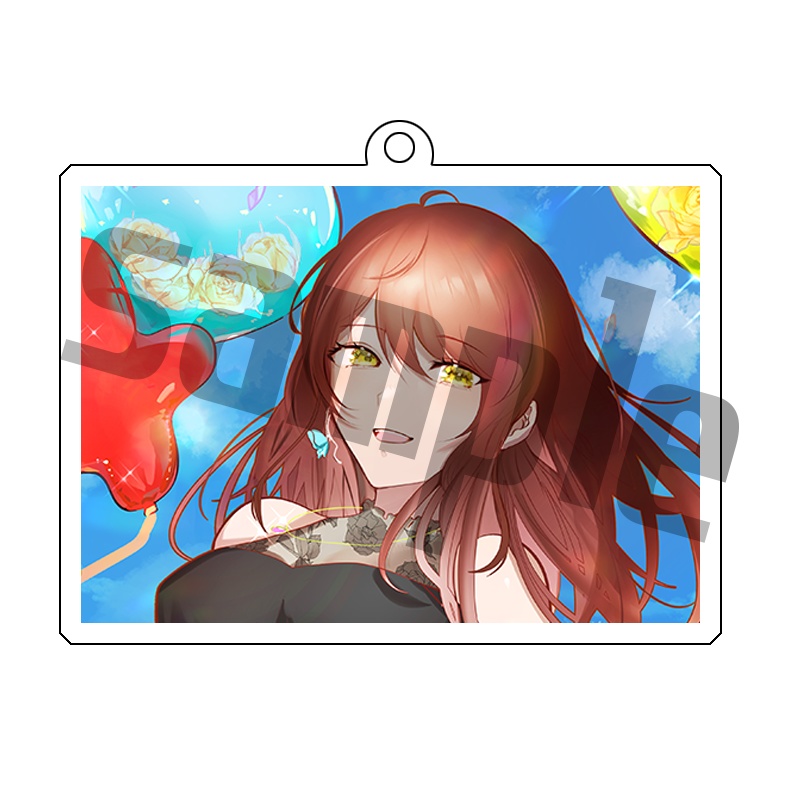 受注生産2/28まで、4周年記念イラストアクリルキーホルダー