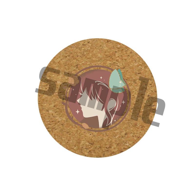 受注生産2/28まで、モチーフロゴコルクコースター