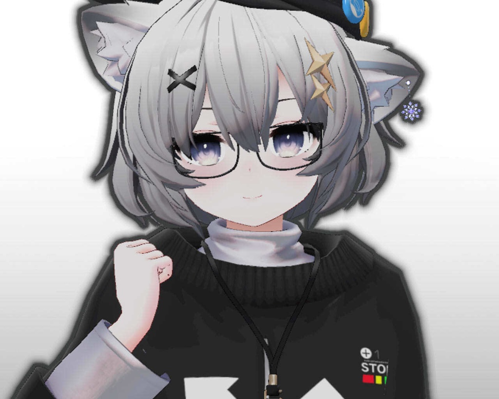 【VRChat想定】シンプル眼鏡