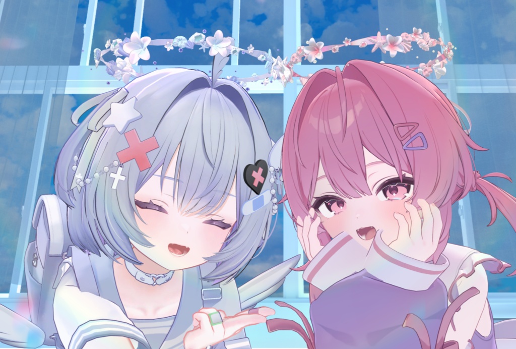 【リボンが揺れる】SummerHalo -flower&shell-【VRC想定】