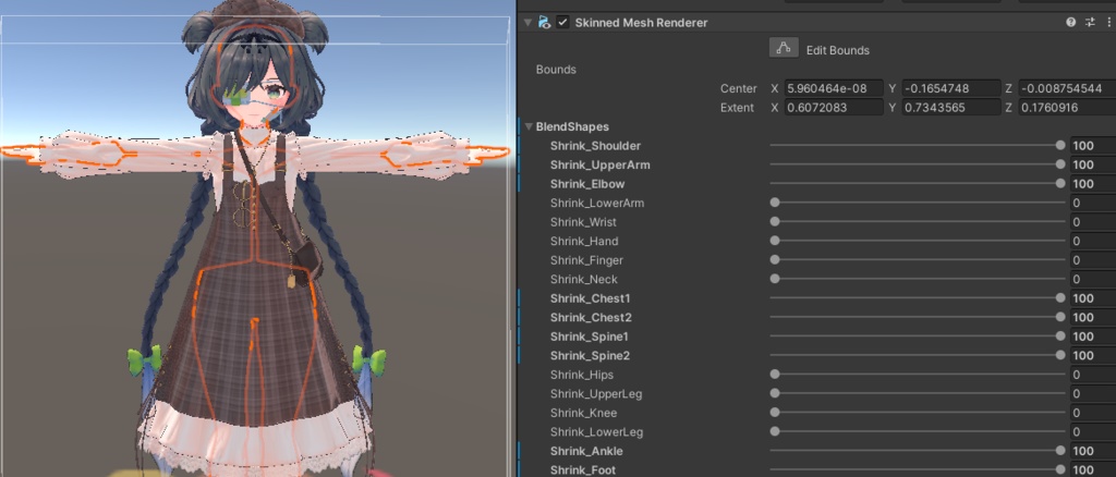 【無料】【アルディナちゃん用】素体シェイプキー追加データ【BlendShare】