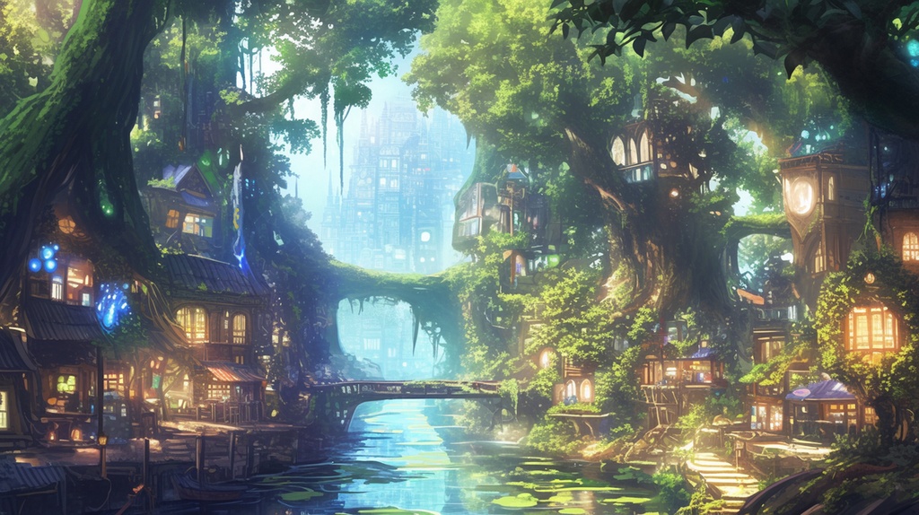 〚フリーBGM〛賑やかな森の街