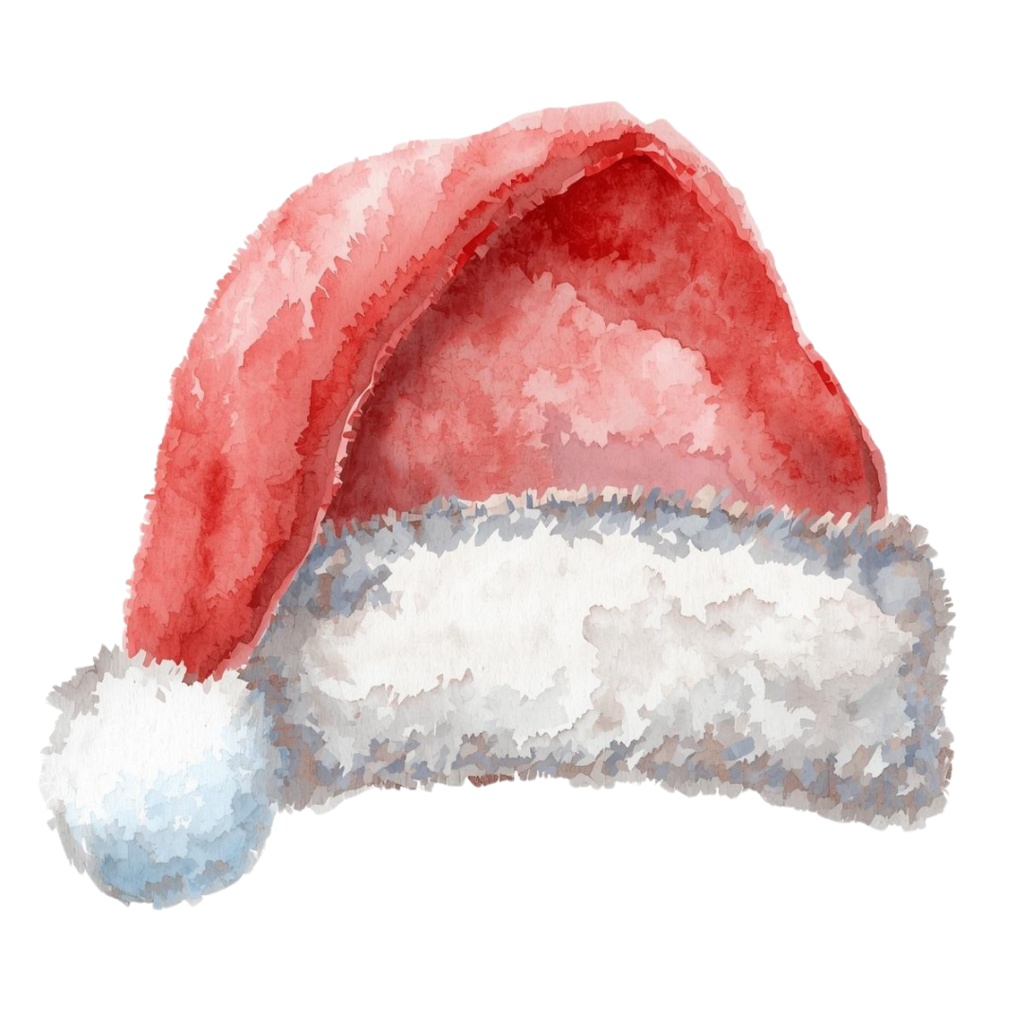 【水彩画風】エレガントなクリスマスモチーフ クリップアート 11点セット/ PNG透過