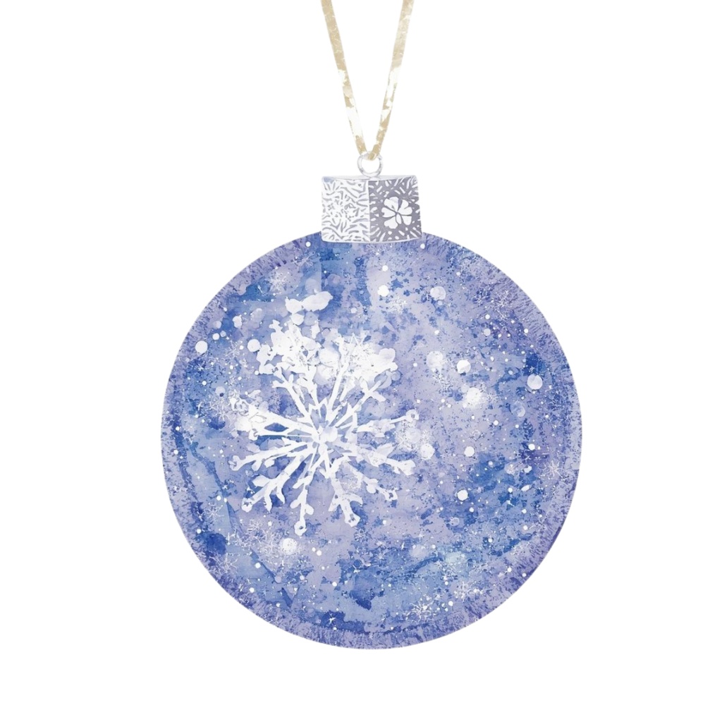 【水彩画風】エレガントなクリスマスモチーフ クリップアート 11点セット/ PNG透過